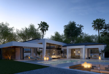 Three unique villas built on one level