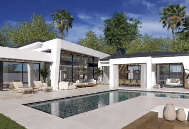 Three unique villas built on one level