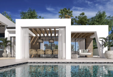Three unique villas built on one level