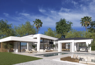 Three unique villas built on one level