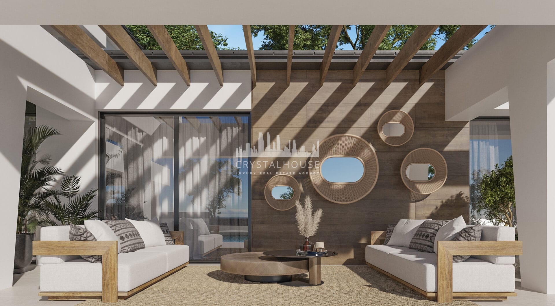 Three unique villas built on one level