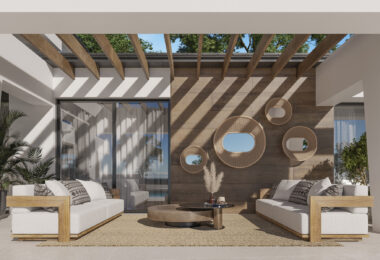 Three unique villas built on one level