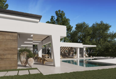 Three unique villas built on one level