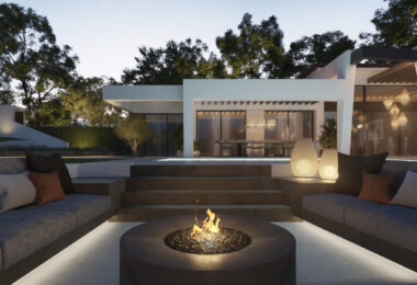 Three unique villas built on one level