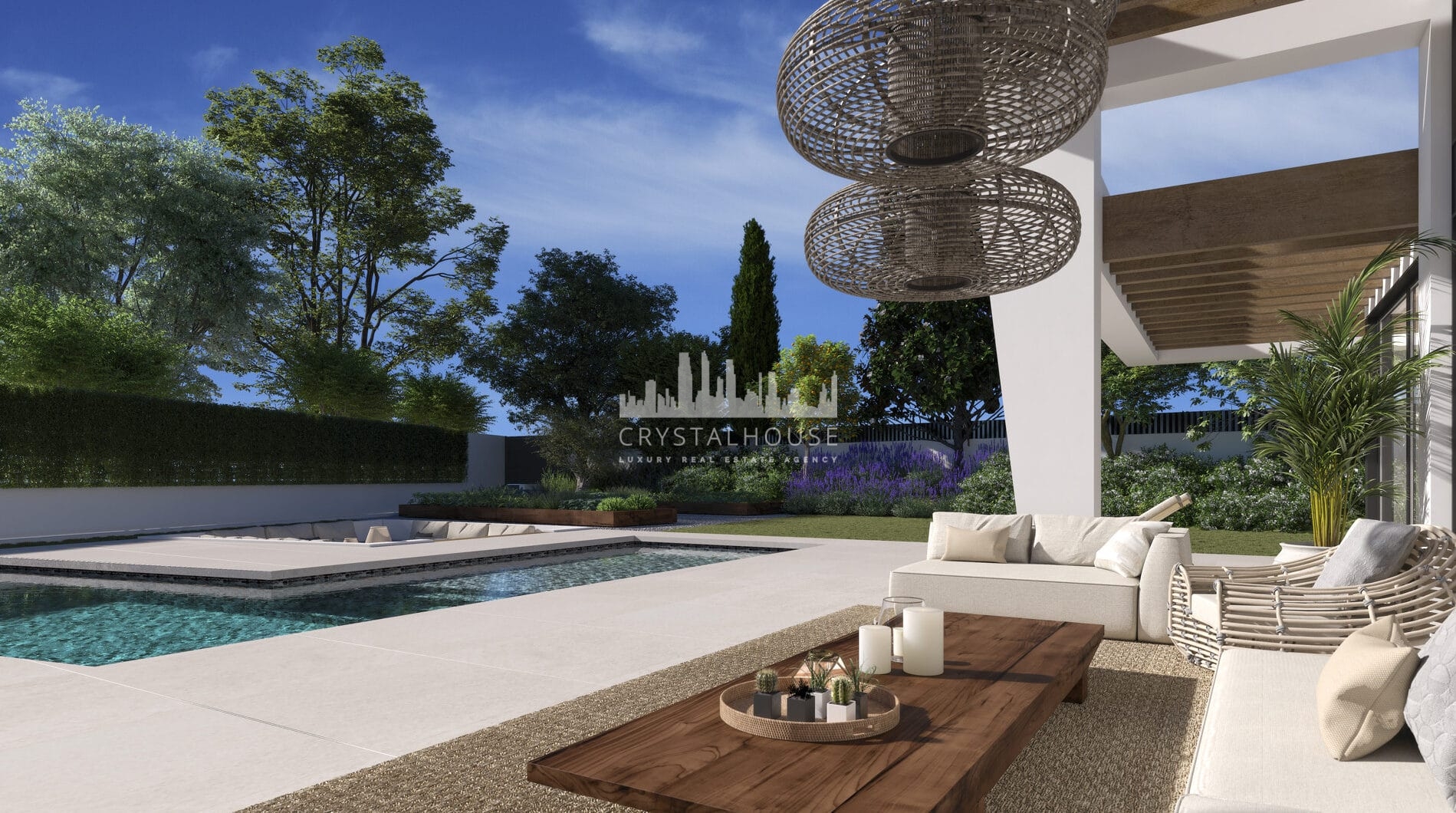 Three unique villas built on one level