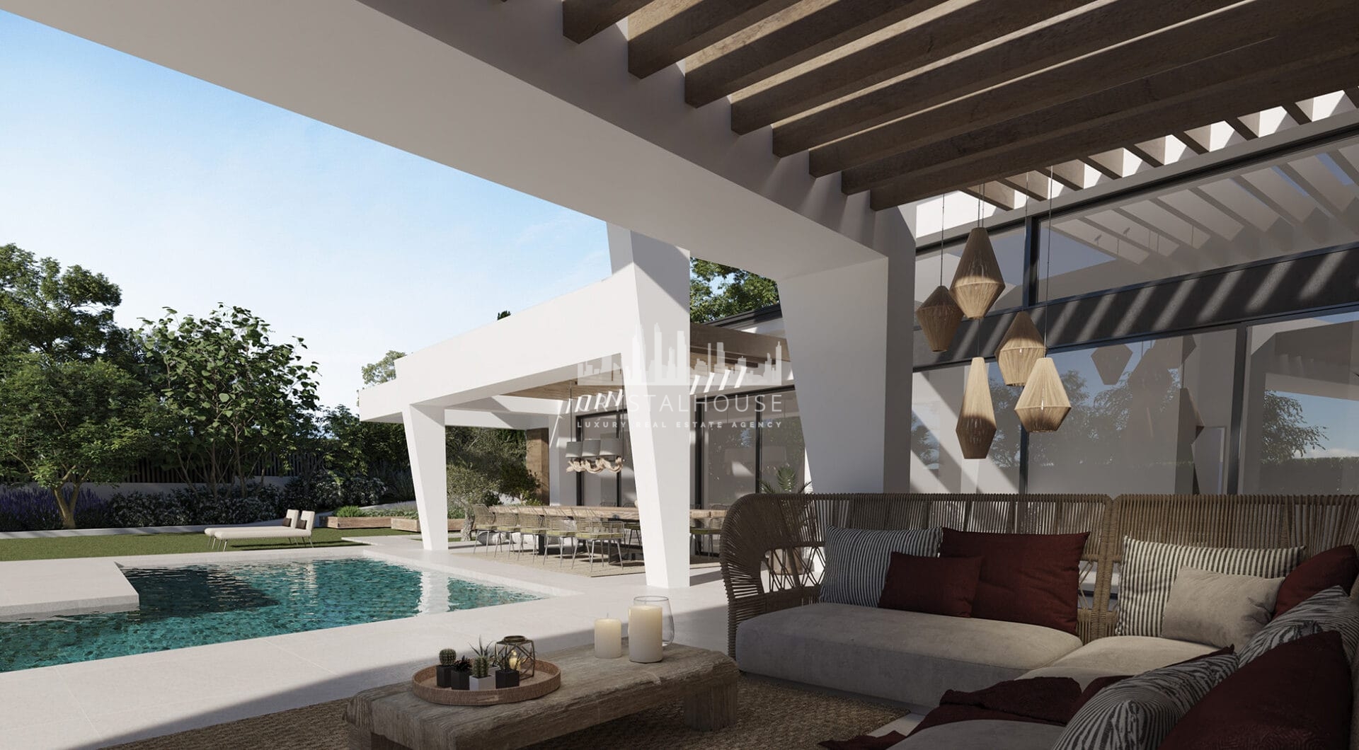 Three unique villas built on one level