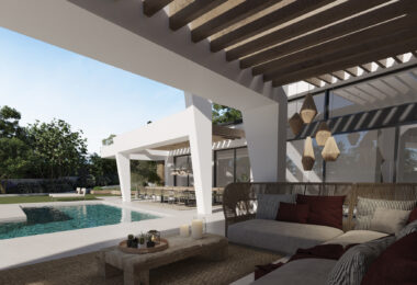 Three unique villas built on one level
