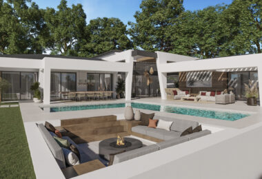 Three unique villas built on one level