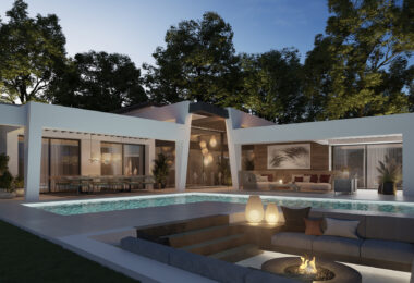 Three unique villas built on one level
