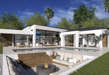 Three unique villas built on one level
