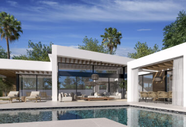 Three unique villas built on one level