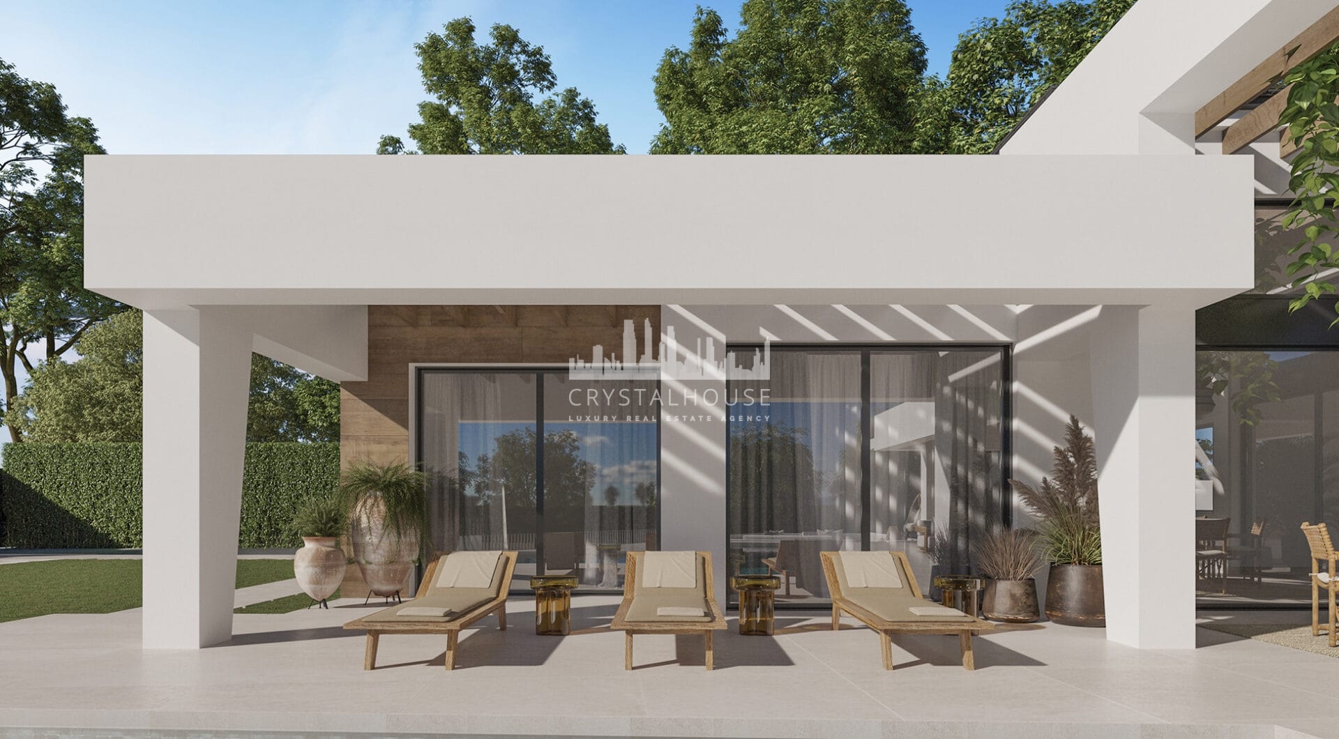Three unique villas built on one level