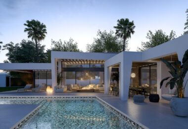 Three unique villas built on one level