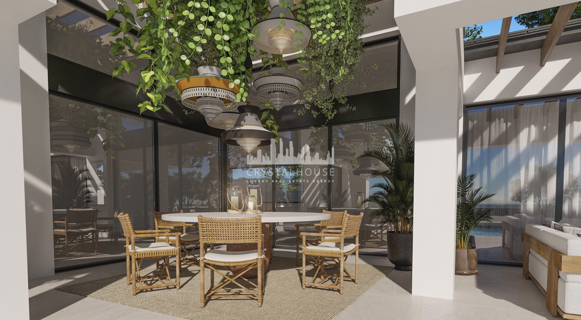 Three unique villas built on one level