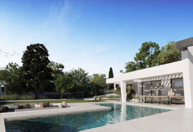 Three unique villas built on one level