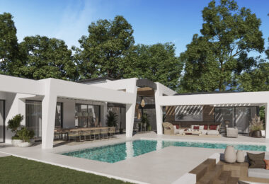 Three unique villas built on one level