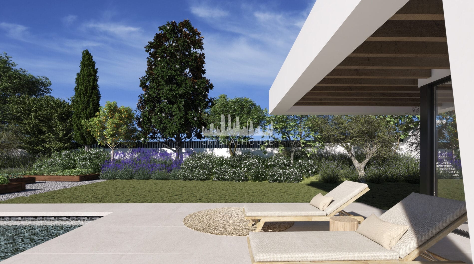 Three unique villas built on one level