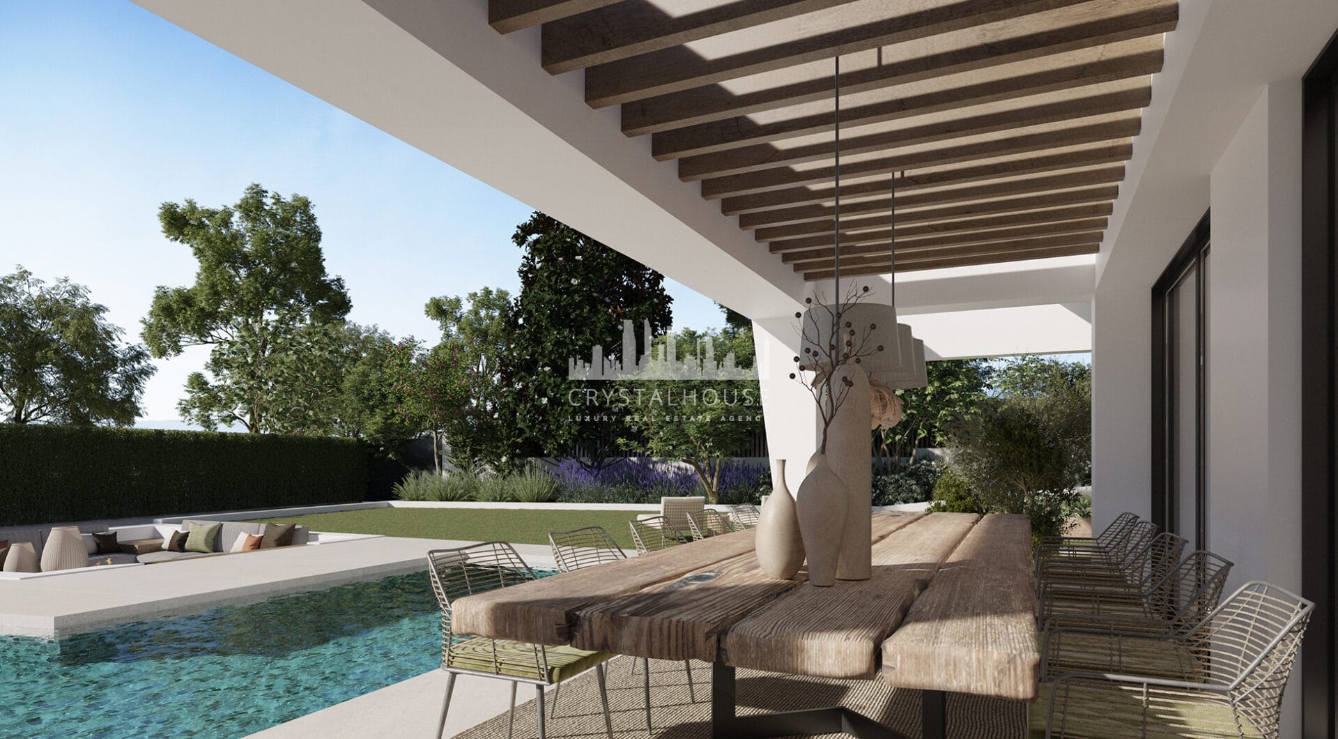 Three unique villas built on one level