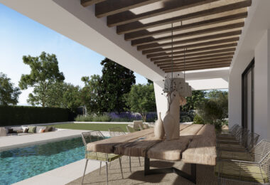 Three unique villas built on one level
