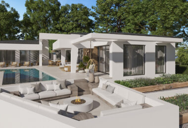 Three unique villas built on one level