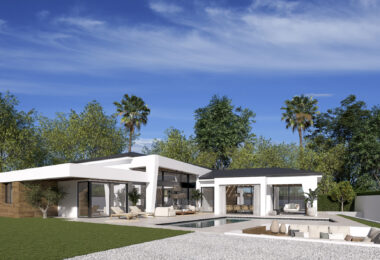 Three unique villas built on one level