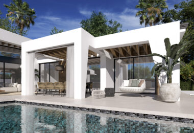 Three unique villas built on one level