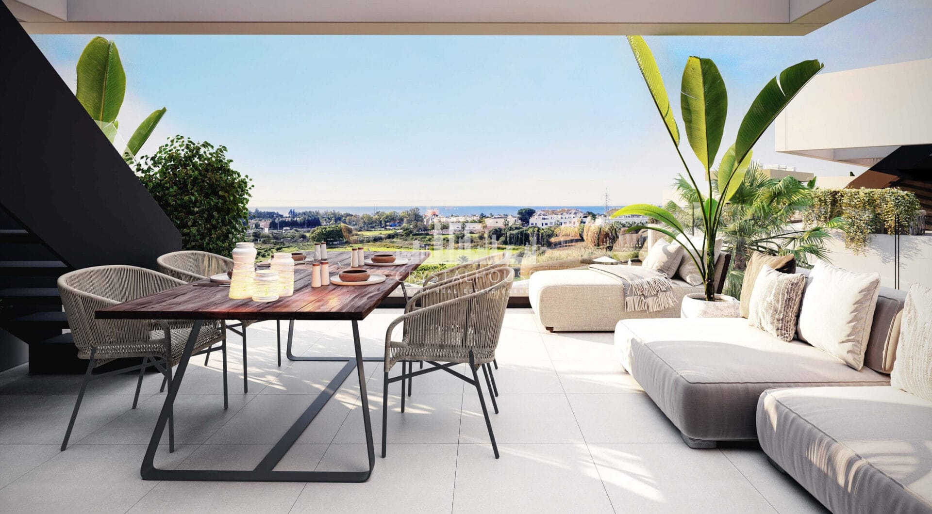 Symphony Suites, modern and elegant groundfloors and penthouses with sea views in the New Golden Mile