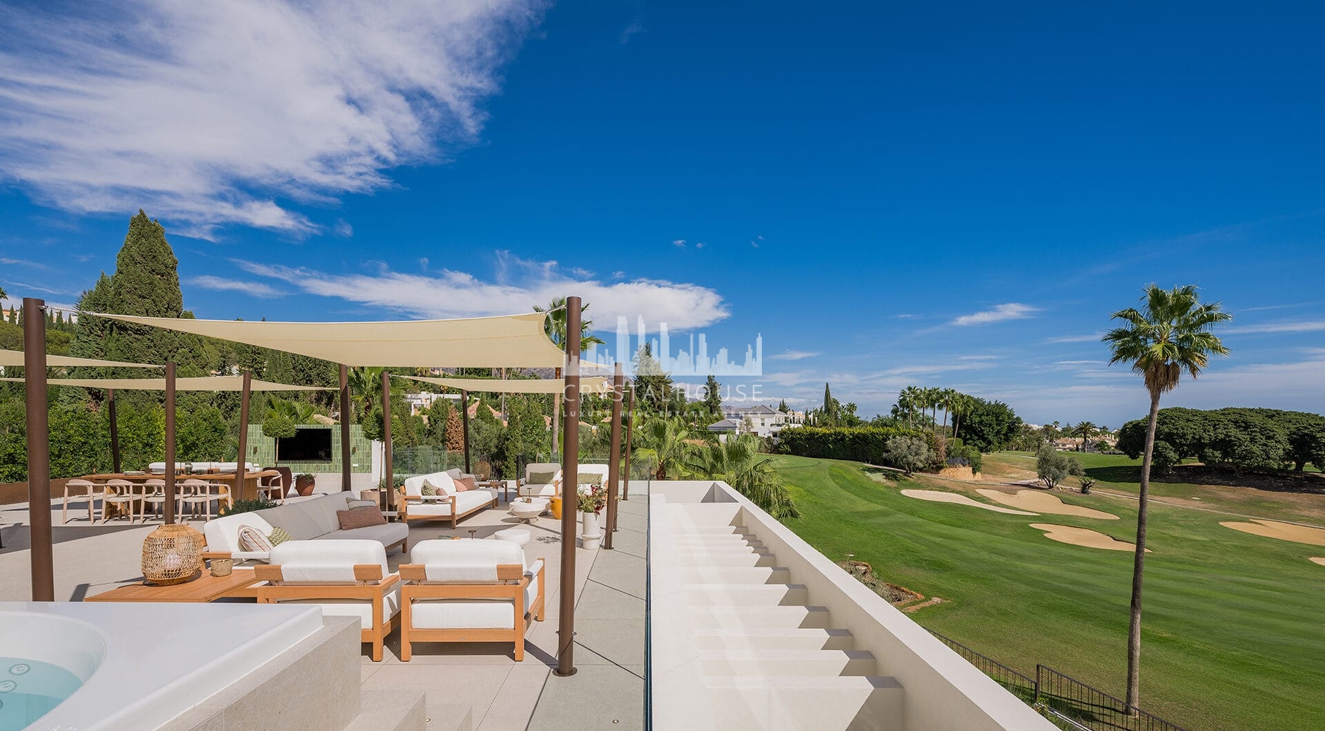 Modern luxury villa with breathtaking views