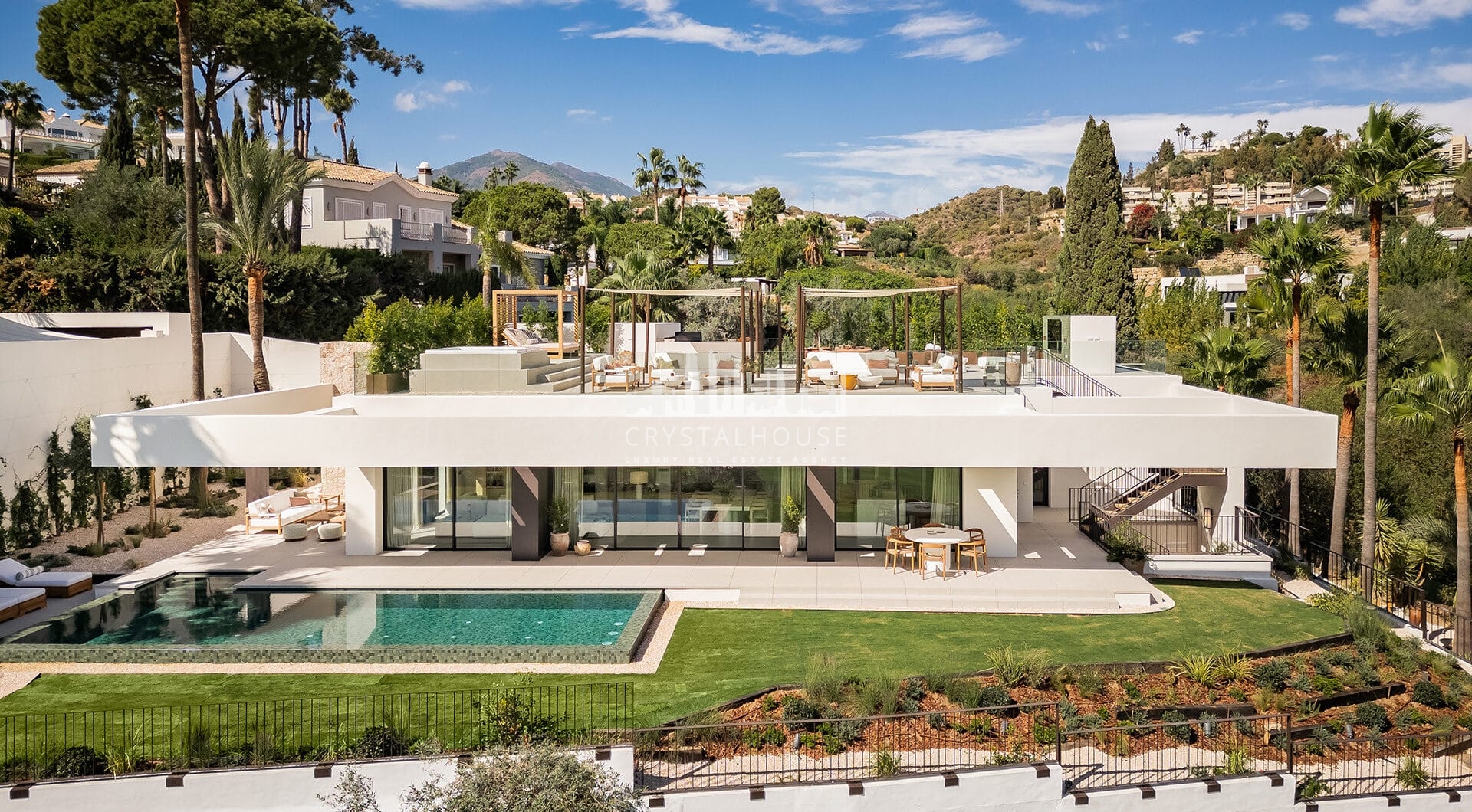 Modern luxury villa with breathtaking views