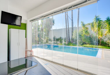 Unique eight bedroom south facing villa, in a tranquil area of Elviria, Marbella boasting sea views