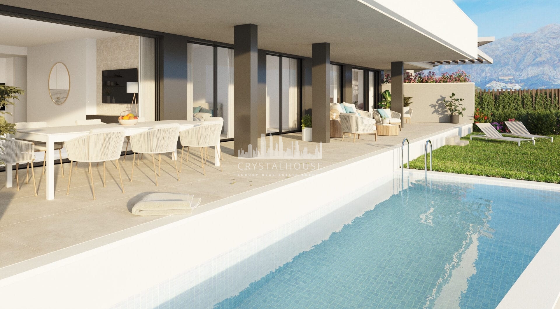 Fantastic complex of 3 and 4 bedroom apartments with panoramic sea views over the Golf Valley
