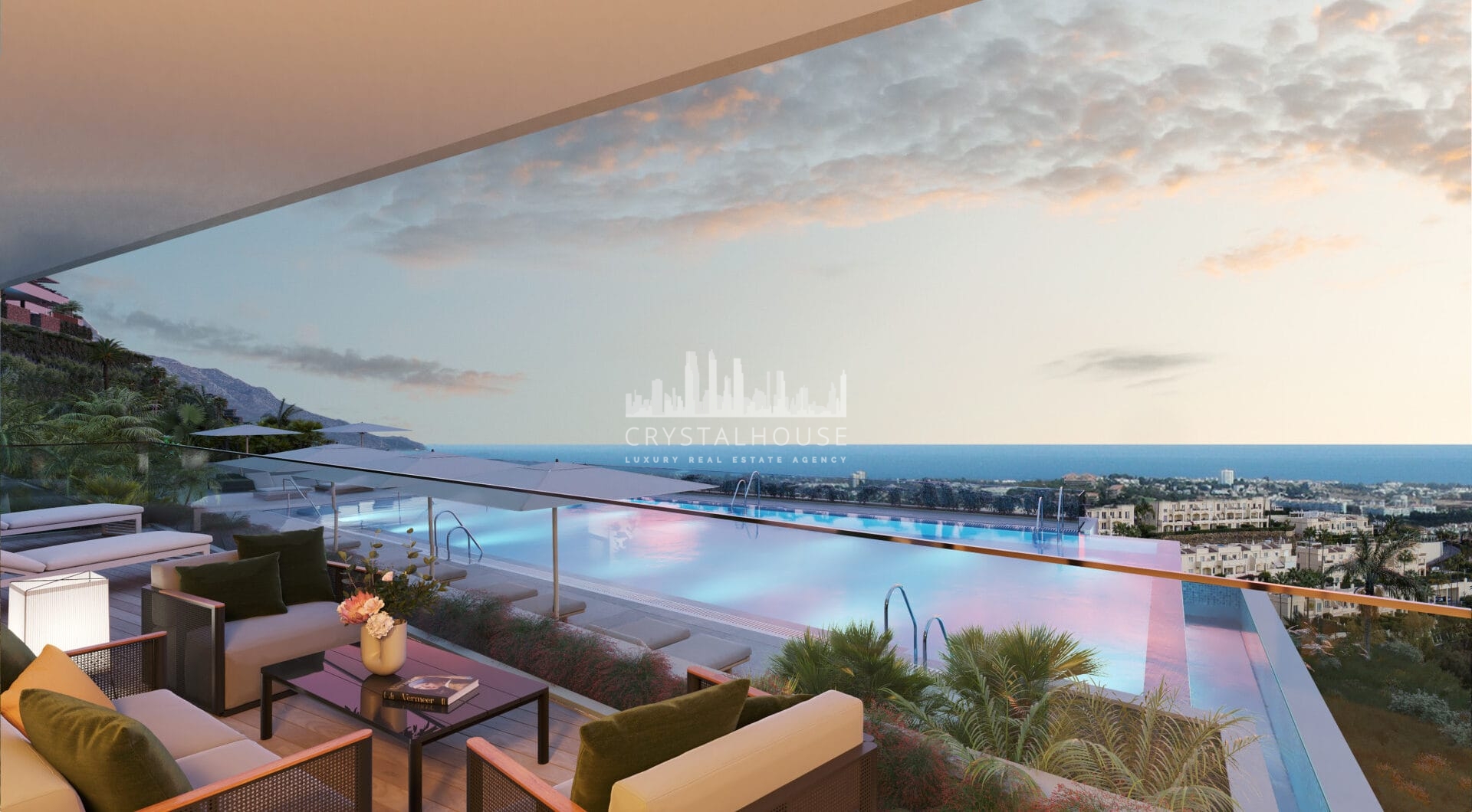 Fantastic complex of 3 and 4 bedroom apartments with panoramic sea views over the Golf Valley