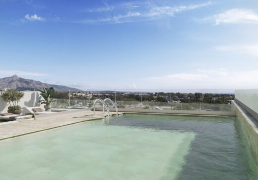 Zinnia, modern apartments in an urban setting with sea views in San Pedro de Alcántara.