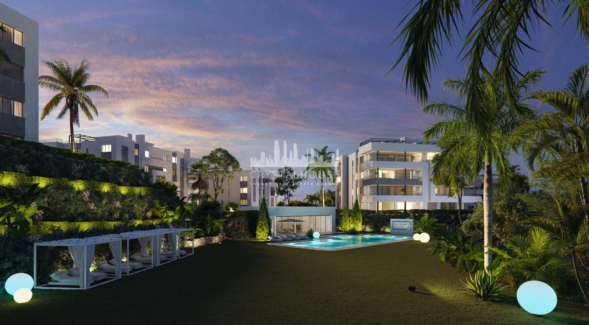 Contemporary penthouse with terrace and solarium both with panoramic views of the Mediterranean Sea in top location