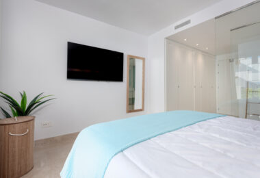 This beautiful two-bedroom, two-bathroom apartment is located in the prestigious Paraiso Pueblo development