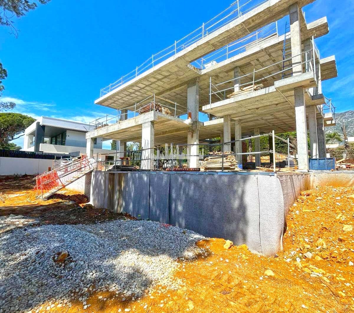 Brand new six bedroom villa under construction in Rocio de Nagueles, Marbella with sea and mountain views