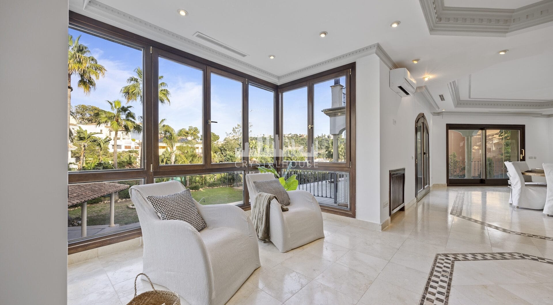 Villa with unique architecture located in the exclusive Los Arqueros development