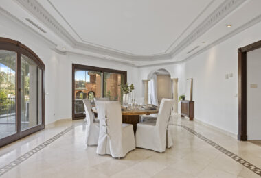 Villa with unique architecture located in the exclusive Los Arqueros development