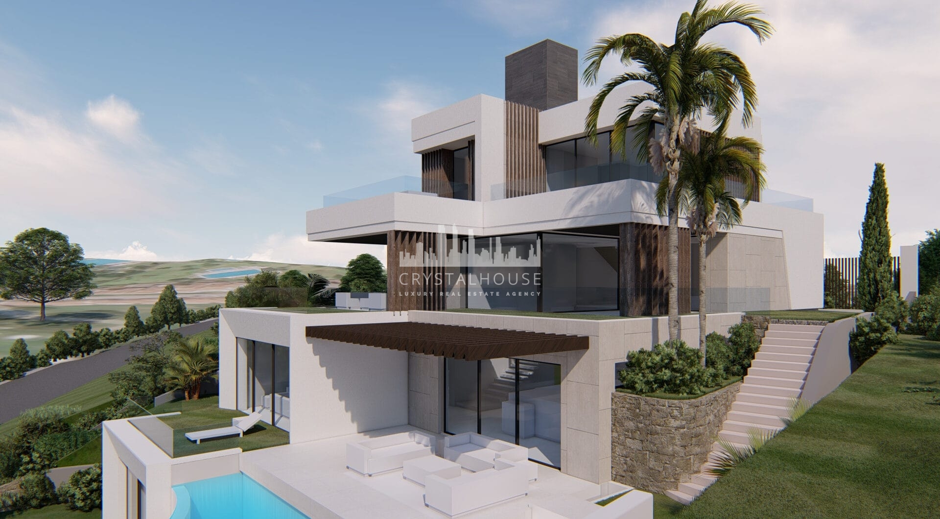 Plot and Project for contemporary villa of 1146 square metres built area in Puerto Banus´ best location