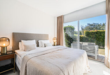 Luxurious beachfront apartment with private garden