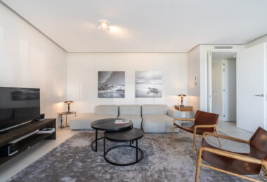 Luxurious beachfront apartment with private garden