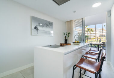 Luxurious beachfront apartment with private garden