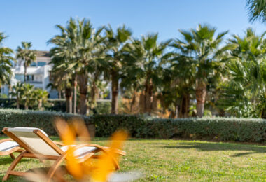 Beautiful new renovated apartment with a large garden in Alcazaba Lagoon