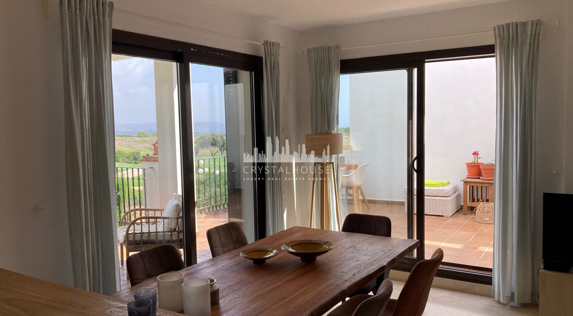 Frontline golf ground-floor apartment with stunning views in La Alcaidesa, near Sotogrande, Cadiz