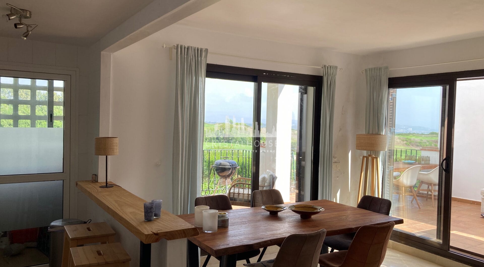 Frontline golf ground-floor apartment with stunning views in La Alcaidesa, near Sotogrande, Cadiz