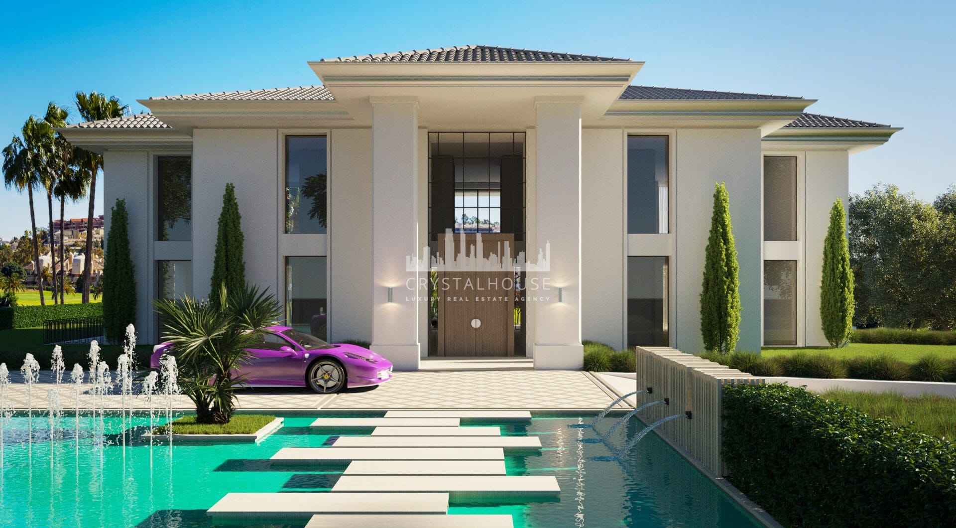 New project, 5 bedroom frontline golf villa in La Alqueria Golf