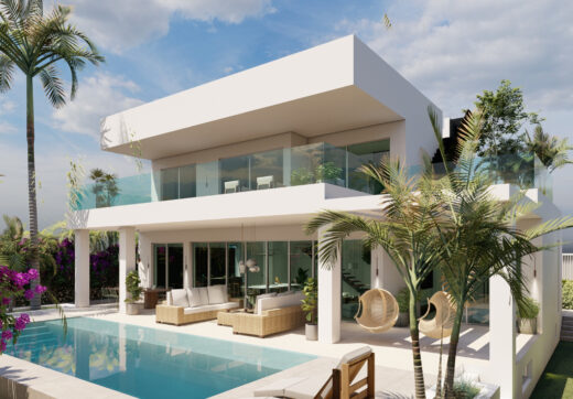 Newly built quality villa on the beach side of San Pedro de Alcántara