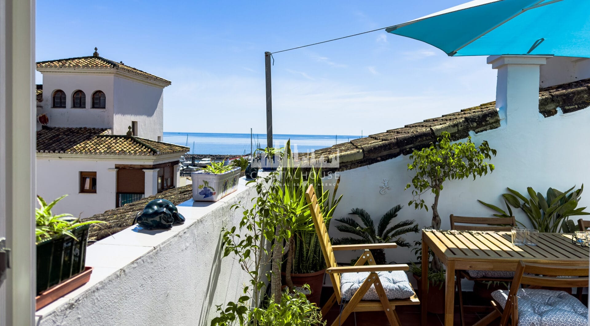 Duplex Penthouse in Puerto de la Duquesa with Partial Sea and Marina Views.