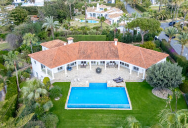 Beautiful, south facing four bedroom Villa located in the sought after area of Hacienda Las Chapas, Marbella