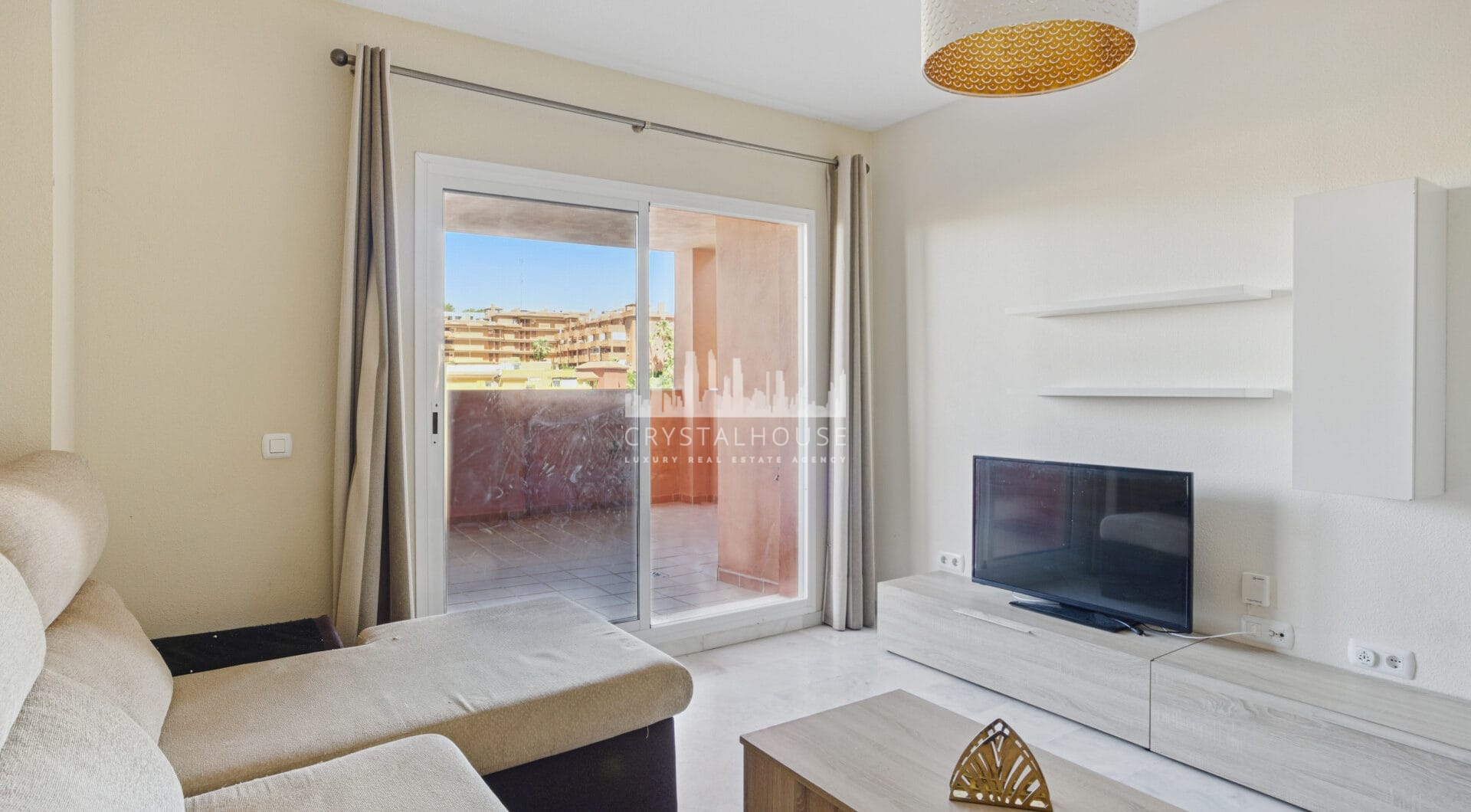 Lovely two bedroom, south west facing apartment in La Reserva de Marbella; with sea views